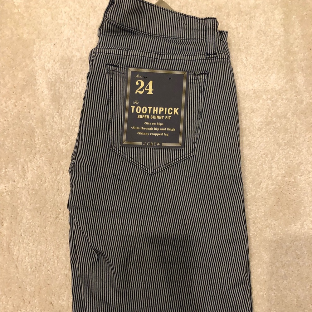 NWT jcrew pinstripe skinny jeans